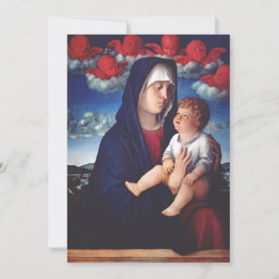 Invitation Vierge Marie et Enfant Art Religieux Classique