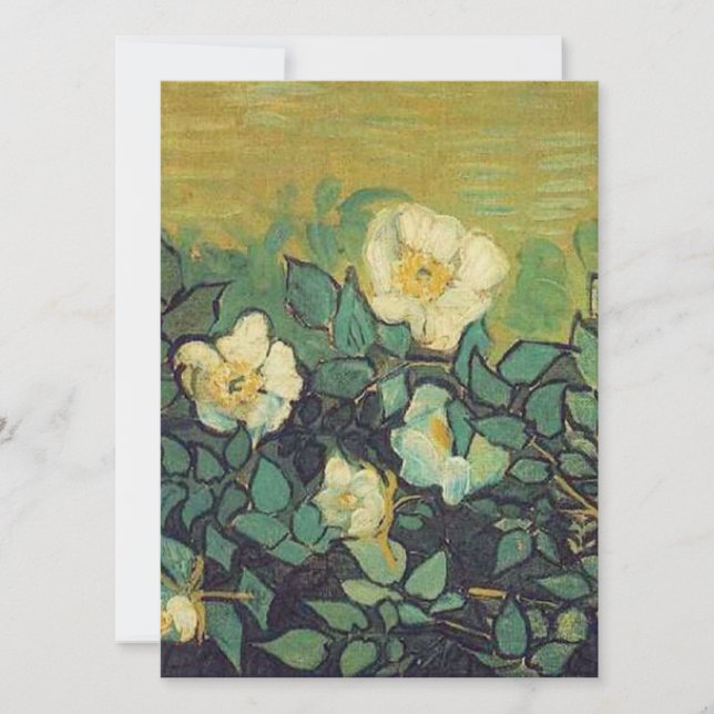 Invitation vierge, Van Gogh Roses sauvages (Devant)