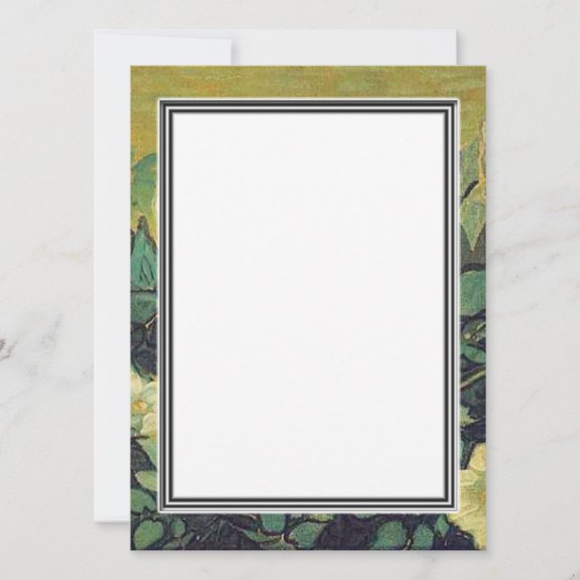 Invitation vierge, Van Gogh Roses sauvages (Devant)