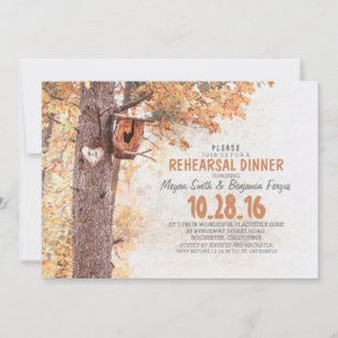 Invitation vieux arbre rustique pays REHEARSAL DÎNER invitati