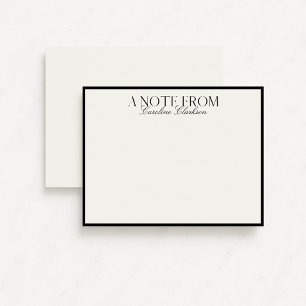 Invitation Vieux argent Bordure noire Moderne Gras Texte Note