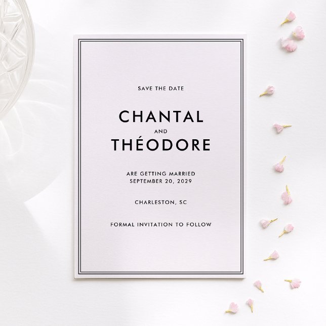 Invitation Vieux argent | Luxe Tranquille | Noir et blanc cas (Créateur téléchargé)