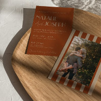Vieux Argent Orange Brûlé Or Photo Mariage