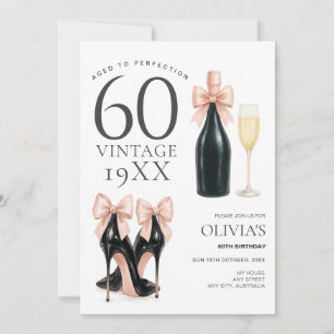 Invitation Vieux au glamour de la perfection 60e Champagne An