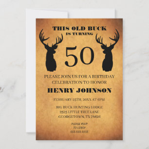 Invitation Vieux Buck 50e fête d'anniversaire