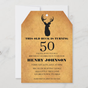 Invitation Vieux Buck 50e fête d'anniversaire
