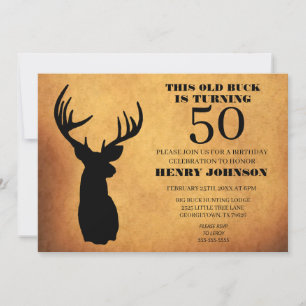 Invitation Vieux Buck 50e fête d'anniversaire