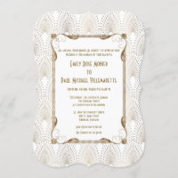 Vieux Hollywood Grand Gatsby mariage blanc Invitat