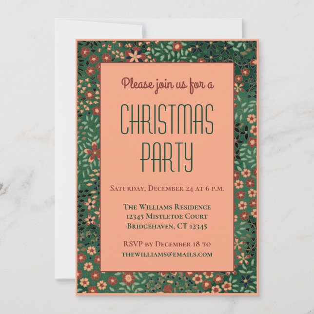 Invitation Vieux Noël Vintage traditionnel (Devant)