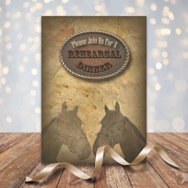 Invitation vieux Western Cowboy Pays Dîner de répétition Invi (old Western Cowboy Country Rehearsal Dinner Invite)