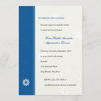 Invitation Vignes d'entreprise bleues