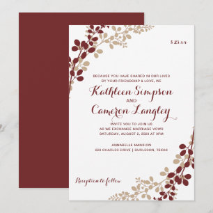 Invitation Vignes Exquises - Bourgogne & Brun