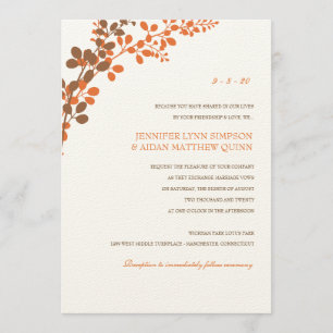 Invitation Vignes Exquises (Bronze & Orange)