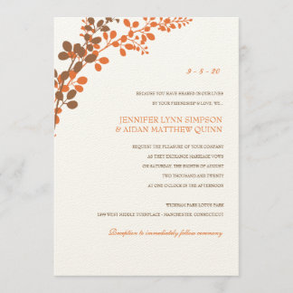 Invitation Vignes Exquises (Bronze & Orange)
