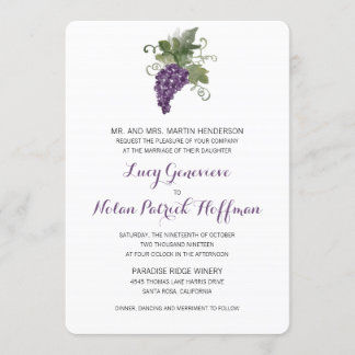 Invitation Vignoble aquarelle | MARIAGE