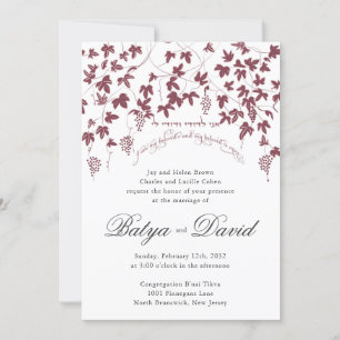 Invitation Vignoble hébreu juif