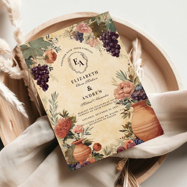 Invitation Vignoble toscan Célébration rustique (Créateur téléchargé)