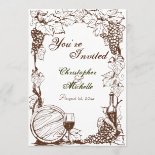 Invitation Vignoble Vignoble Vignoble Vignoble Croquis Mariag