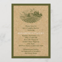 Vignoble vintage et liège mariage couples douche