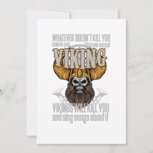 Invitation Viking Warrior Nordic Norse Mythologie Valhalla Gi