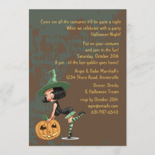 Invitation vilaine de sorcière