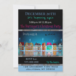 Invitation Village de Noël Fête annuelle de Noël