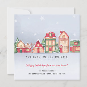 Invitation Village d'hiver Nouvelle maison pour les fêtes Noë