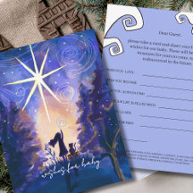 Village Starry Night Wishes for Baby Activity Card