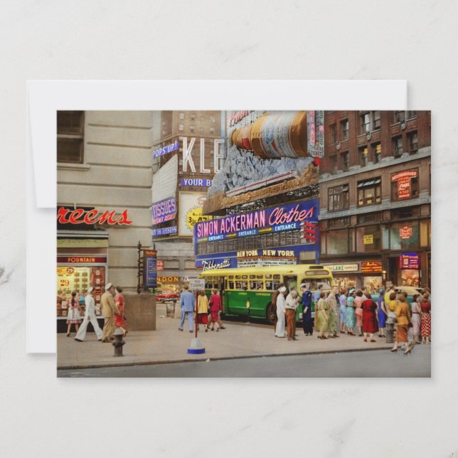Invitation Ville - Manhattan, NY - 43e et Broadway 1952 (Devant)