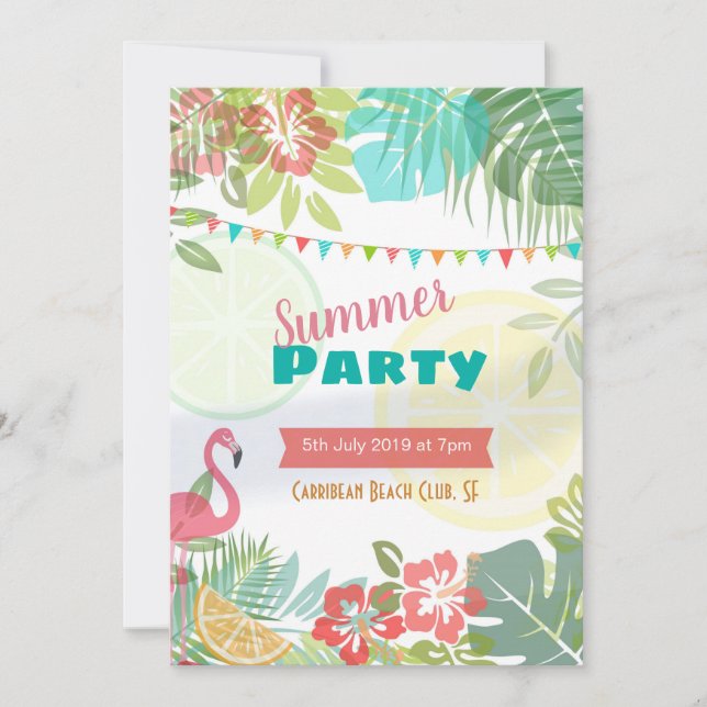 Invitation Villes des Caraïbes (Devant)