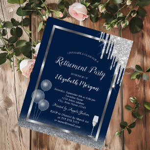 Invitation Vin Ballons de Parties scintillant Lecteurs de ver