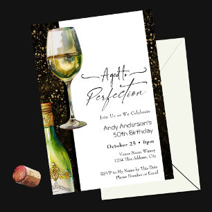 Invitation Vin blanc « 50 ans, vieilli à la perfection »