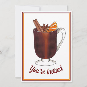 Invitation Vin Chaud Bienvenue à la Maison Ouverte Fête de No
