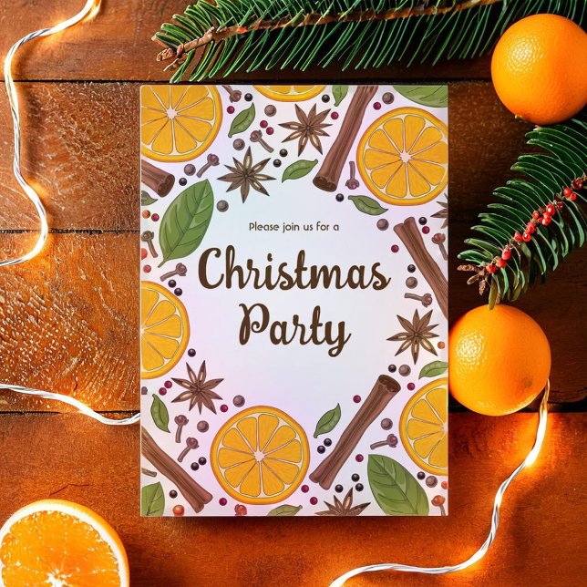 Invitation Vin chaud de Noël épicé (Christmas mulled wine spicy invitation)