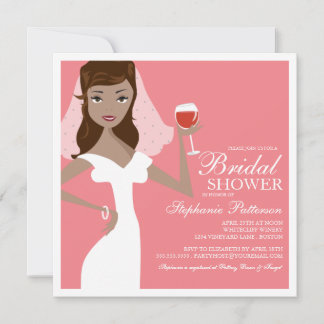 Invitation Vin de mariée moderne thème Douche nuptiale Invita