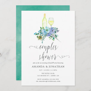 Invitation Vin de menthe et Boho bleu Dégustation Couples Dou