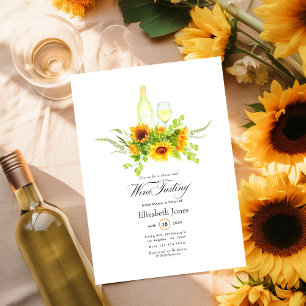 Invitation Vin de tournesol dégustation Baby Shower