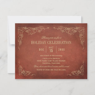 Invitation Vin de vacances Vignoble Vintage