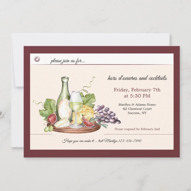 Invitation Vin et Fromage (Devant)