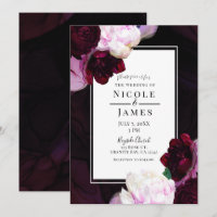 Vin foncé Floral sombre Élégant Moderne Glamour Ma