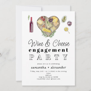Invitation Vin & Fromage Charcuterie Commission d'engagement