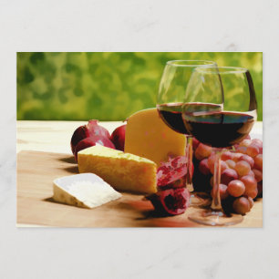Invitation Vin, fromage et fruit de campagne