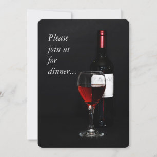Invitation Vin moderne et bouteille