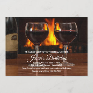 Invitation Vin par l'invitation du feu