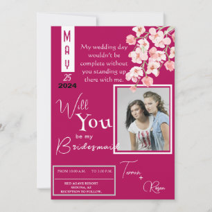 Invitation Vin rose