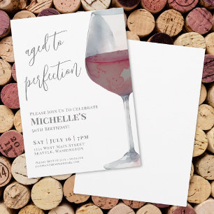 Invitation Vin Simple Cinquante Anniversaire