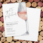 Invitation Vin Simple Soixante 60e anniversaire<br><div class="desc">Vin Simple rose et blanc Soixante-dixième anniversaire Invitation de fête. Célébrez soixante ans de vie avec cette invitation classique et élégante, avec un grand verre de vin rose et gris aquarelle sur le côté droit, lui donnant une touche moderne. En haut de l'invitation se lit "Aged to Perfection" dans la...</div>