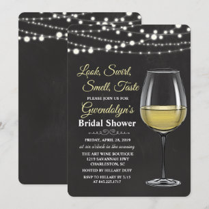 Invitation Vin Verre Chaîne Lumières Douche nuptiale Invitati