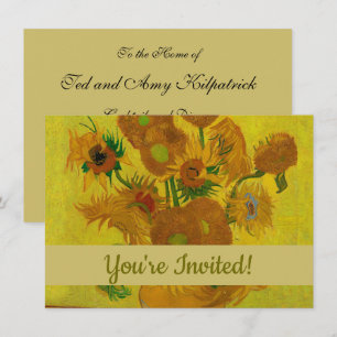Invitation Vincent Van Gogh 15 Peinture de tournesols