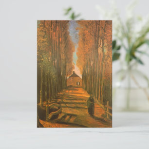 Invitation Vincent van Gogh - Allée de peupliers en automne